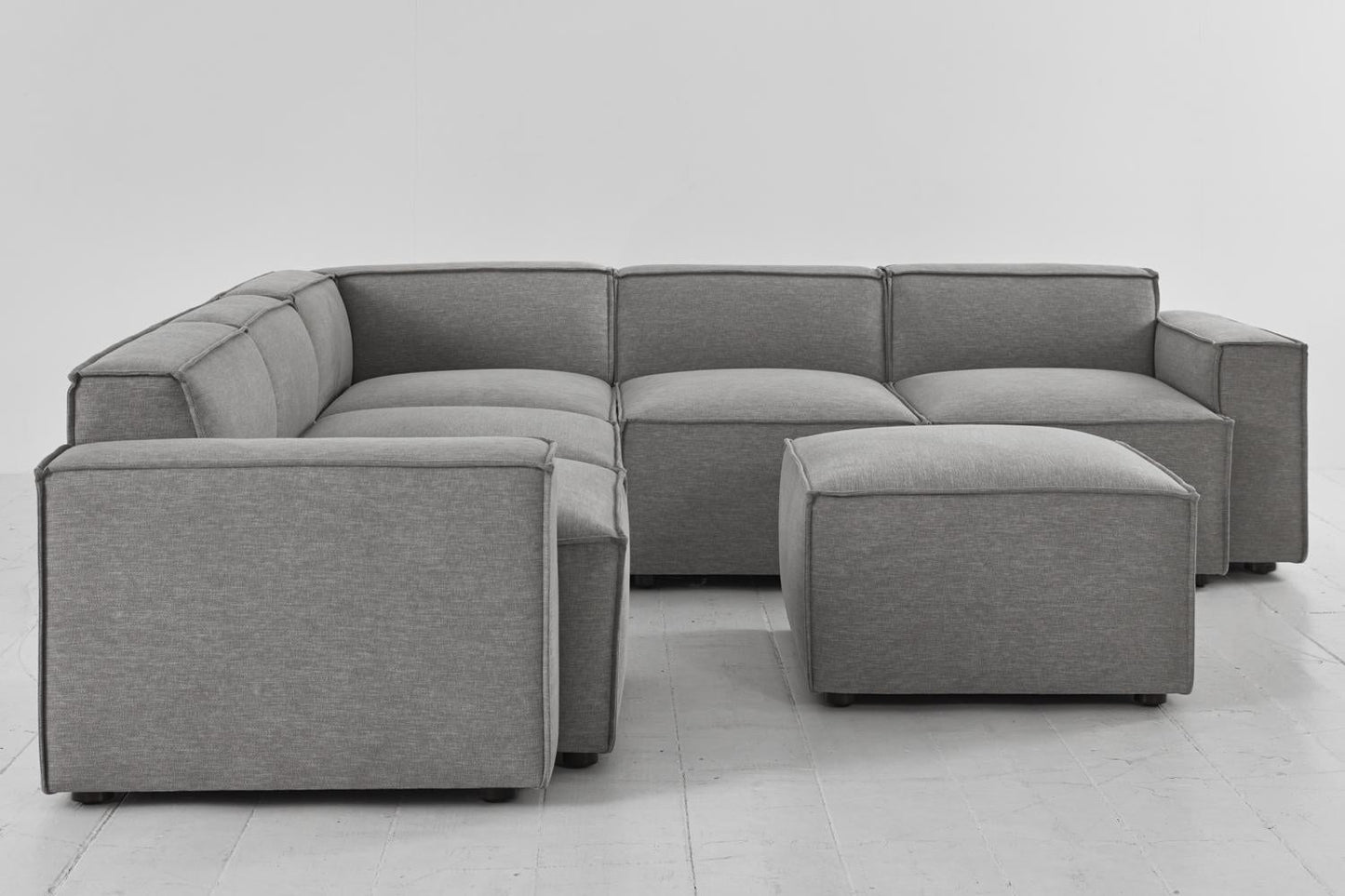 Ecksofa Model 03 mit Polsterhocker
