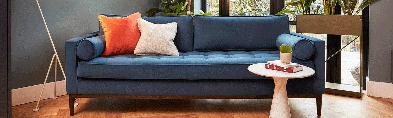 Blue Velvet Sofa