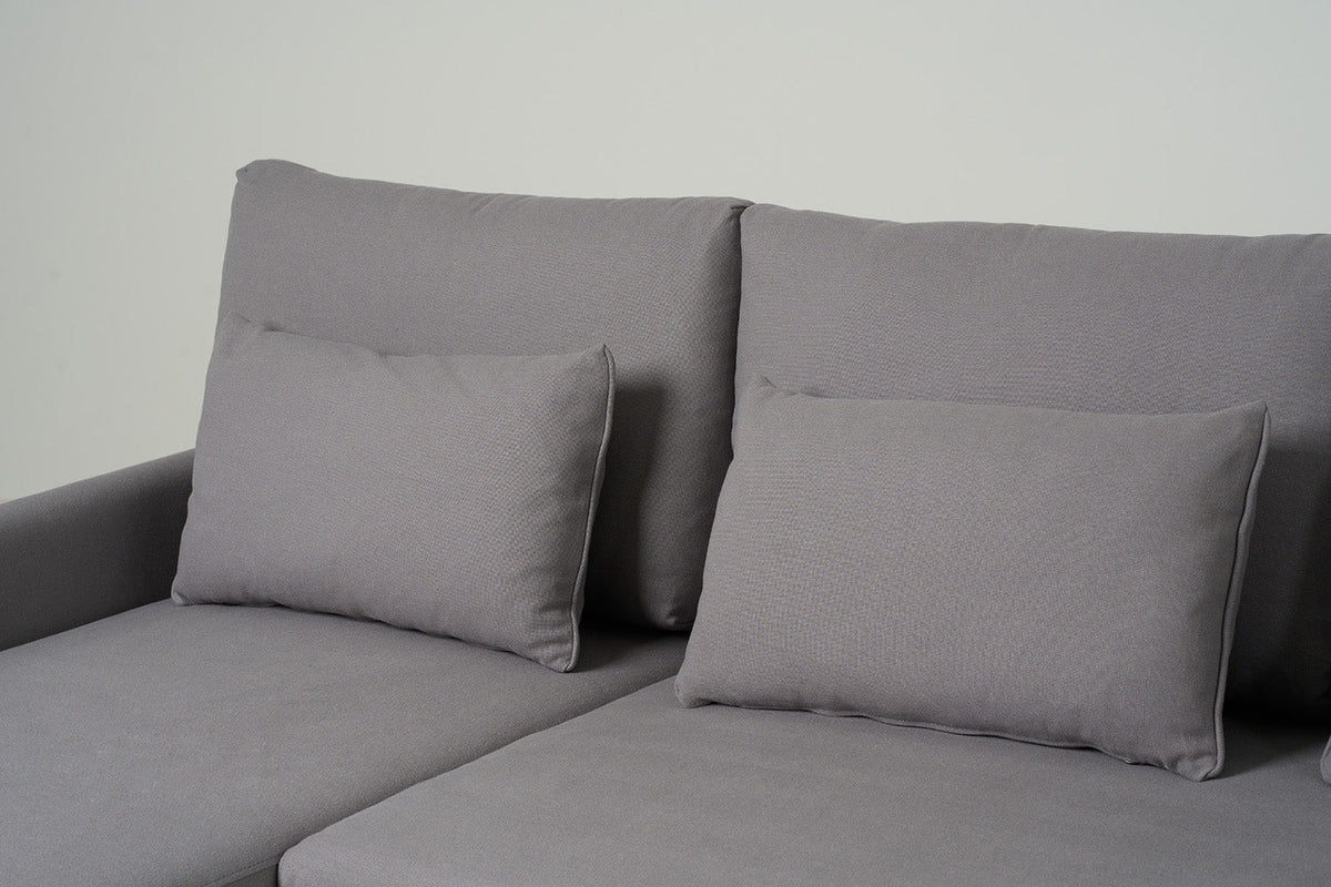 Dreisitzer-Sofa Model 12 mit Chaiselongue links