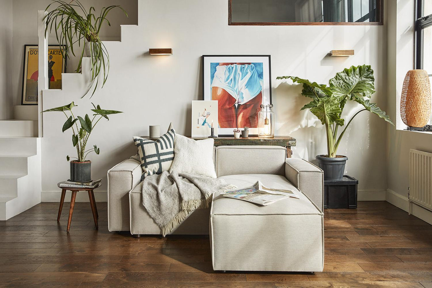 Zweisitzer-Sofa Model 03 mit Chaiselongue rechts