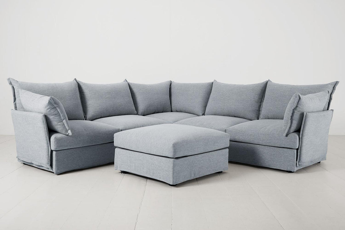 Ecksofa Model 06 mit Polsterhocker