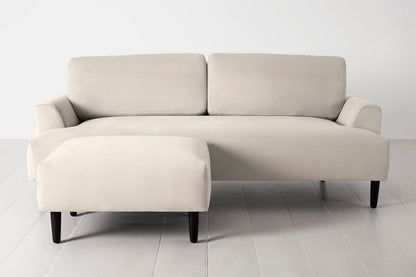 Bone Image 1 - Model 05 3 Seater Left Chaise in Bone - Front View