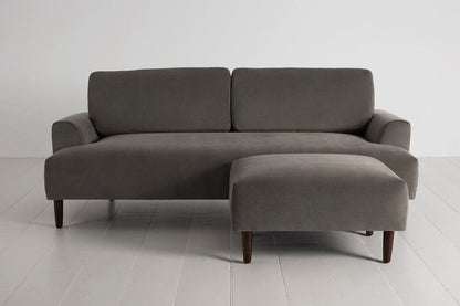 Elephant Image 1 - Model 05 3 Seater Chaise in Elephant velvet