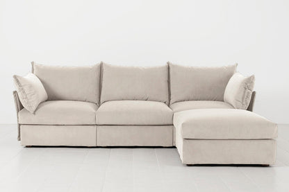 Bone Image 1 - Model 06 3 Seater Right Corner Sofa Front View