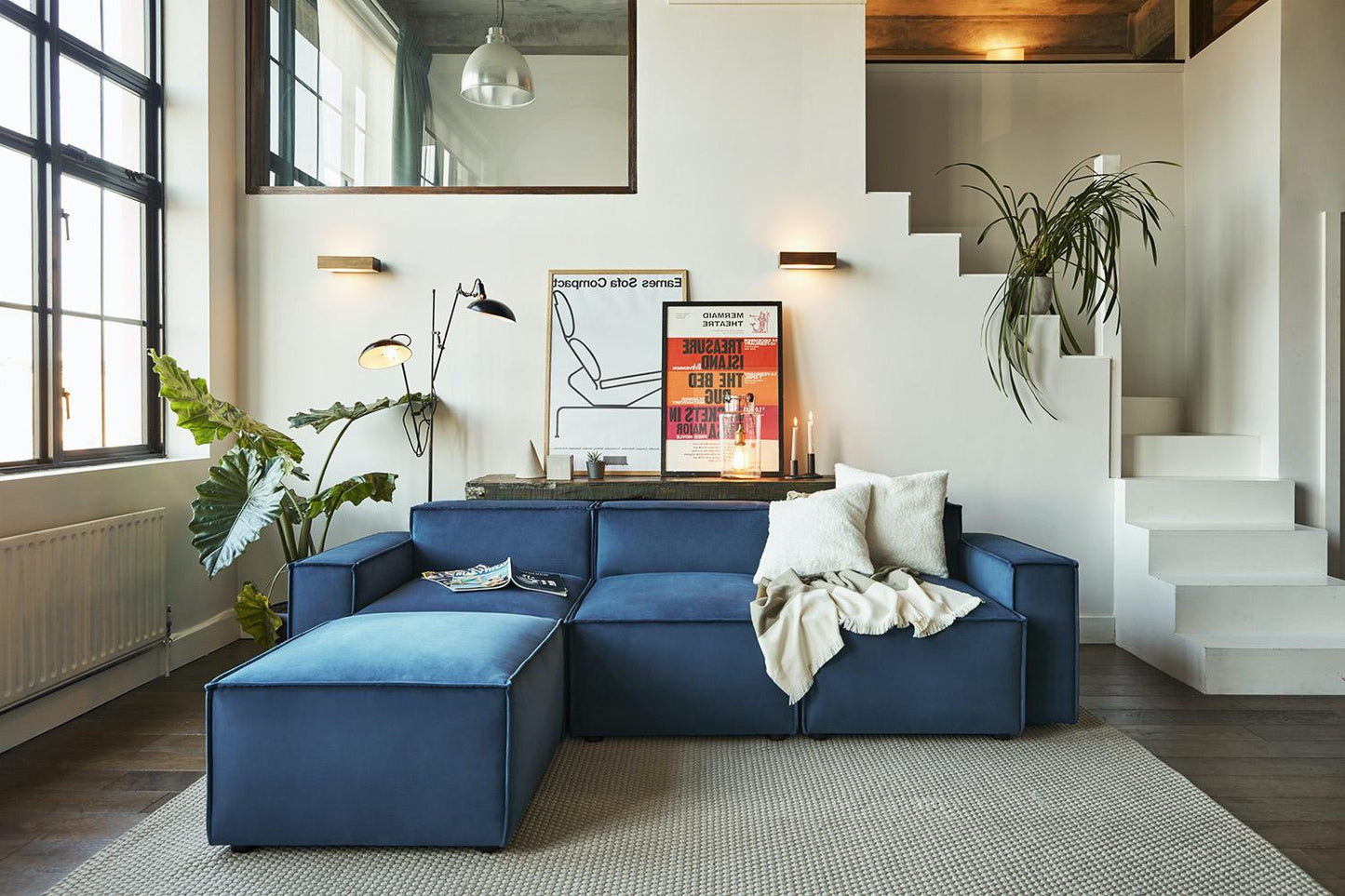 Dreisitzer-Sofa Model 03 mit Chaiselongue links