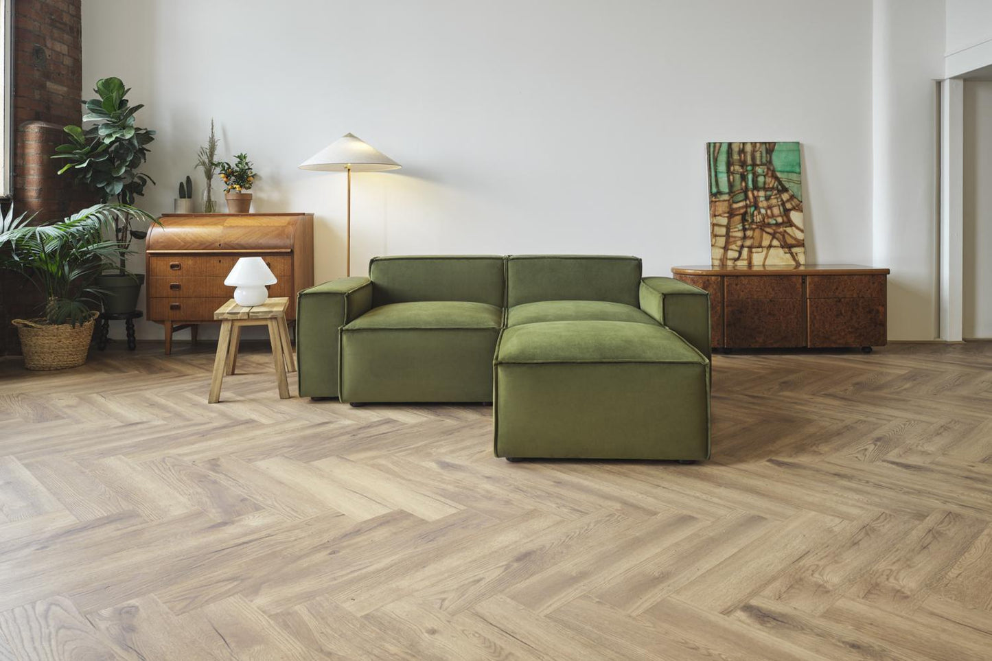 Zweisitzer-Sofa Model 03 mit Chaiselongue rechts